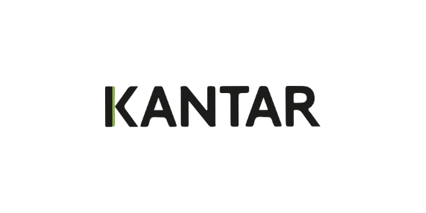 La imagen muestra la palabra "KANTAR" en letras mayúsculas, con la "K" en otro color (verde). El resto de letras son negras. Este diseño minimalista enfatiza Comunicaciones Corporativas impactantes sin ningún elemento visual adicional.